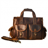 魔术传奇MagoMaga 商务疯马牛皮真皮手提包斜挎包男包（大包）MSFB021