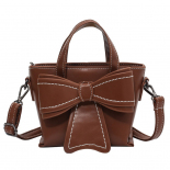 新款冬季韩版时尚车缝线单肩斜挎包女洋气蝴蝶结小清新手提包BAFB259